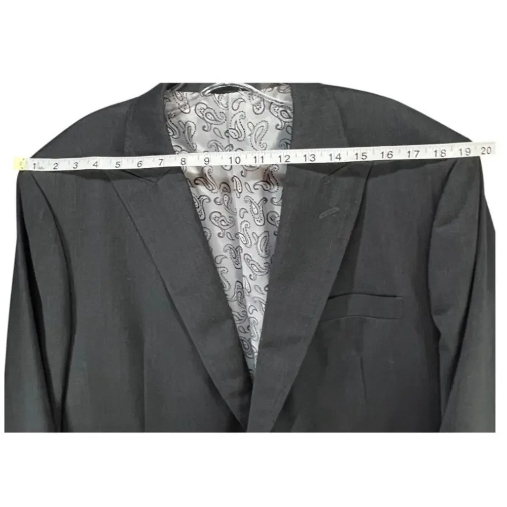 Elevee Bespoke Scabal Wool Sport Coat Jacket Approx 44R Surgeon Cuffs Peak Lapel